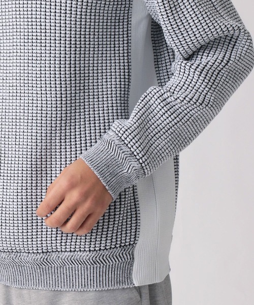 NICOLE CLUB FOR MEN（ニコルクラブフォーメン）の「配色クルーニット（ニット/セーター・メンズ・ホワイト×ブラック/ブラック×ホワイト・MEDIUM/LARGE/X-LARGE）」の8枚目の写真