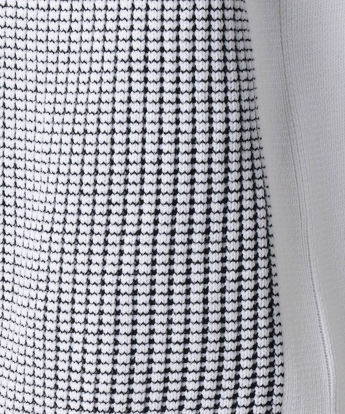 NICOLE CLUB FOR MEN（ニコルクラブフォーメン）の「配色クルーニット（ニット/セーター・メンズ・ホワイト×ブラック/ブラック×ホワイト・MEDIUM/LARGE/X-LARGE）」の7枚目の写真