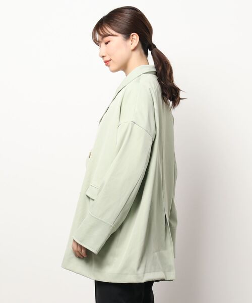 ECRIRE（エクリール）の「【陽コラボ】オーバーサイズダブルテーラードJK　セットアップ対応（テーラードジャケット・レディース・ブラック/ベージュ/グリーン・M/L）」の14枚目の写真