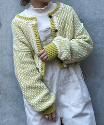 w closet | 【2022S/S】3Gツイード風ニットショートカーディガン(ニット/セーター)