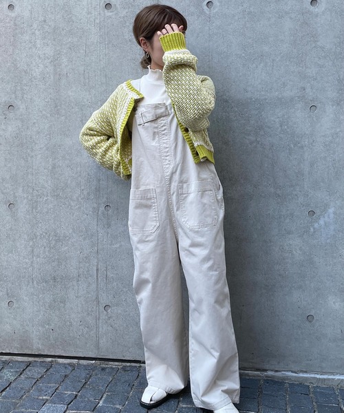 w closet（ダブルクローゼット）の「3Gツイード風ニットショートカーディガン（ニット/セーター・レディース・ライム/ブラック・FREE）」の14枚目の写真