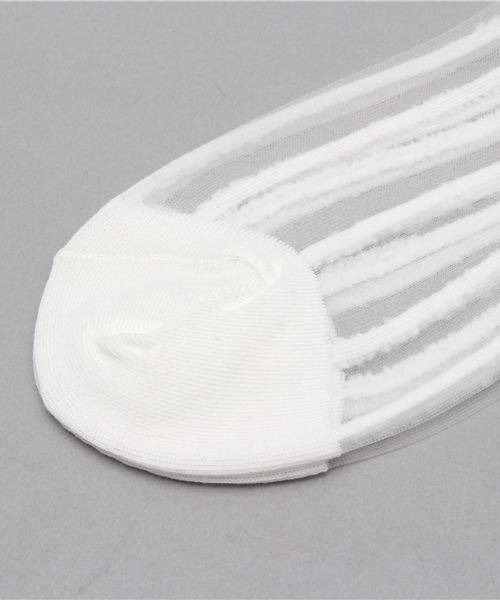 WEGO（ウィゴー）の「WEGO/ピンストライプシースルーソックス（ソックス/靴下・レディース・ホワイト/ブラック/イエロー/ピンク・FREE）」の6枚目の写真