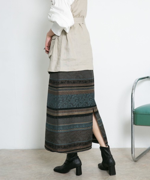 KBF（ケイビーエフ）の「Aラインジャガードスカート（スカート・レディース・グリーン系その他/ブルー系その他・ONE）」の3枚目の写真