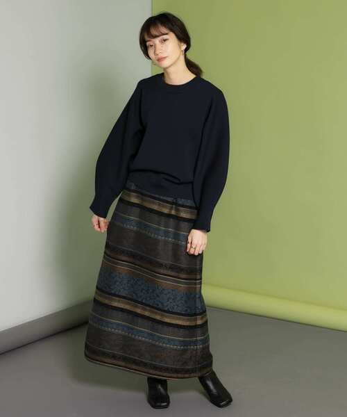 KBF（ケイビーエフ）の「Aラインジャガードスカート（スカート・レディース・グリーン系その他/ブルー系その他・ONE）」の13枚目の写真