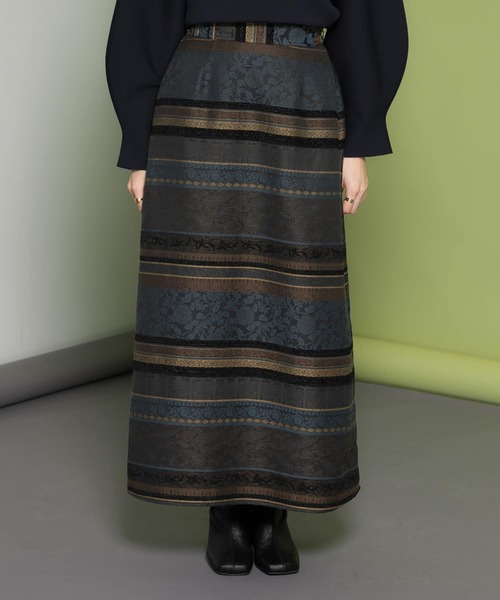 KBF（ケイビーエフ）の「Aラインジャガードスカート（スカート・レディース・グリーン系その他/ブルー系その他・ONE）」の8枚目の写真