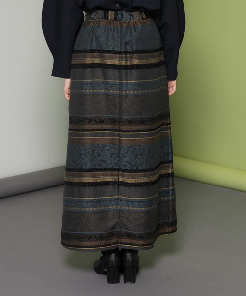 KBF（ケイビーエフ）の「Aラインジャガードスカート（スカート・レディース・グリーン系その他/ブルー系その他・ONE）」の5枚目の写真