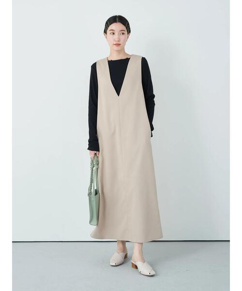 earth music&ecology（アースミュージックアンドエコロジー）の「リブメロートップス（Tシャツ/カットソー・レディース・ブラック/アイボリー/モカ/ライム・S/M）」の12枚目の写真