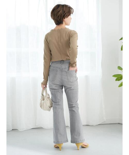 earth music&ecology（アースミュージックアンドエコロジー）の「リブメロートップス（Tシャツ/カットソー・レディース・ブラック/アイボリー/モカ/ライム・S/M）」の21枚目の写真