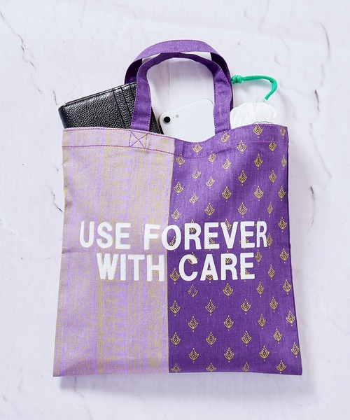 チャイハネ（チャイハネ）の「【チャイハネ】ハクリィミニエコバッグ（エコバッグ/サブバッグ・レディース・ホワイト/ブラック/パープル/ピンク/イエロー/ブルー・FREE）」の5枚目の写真