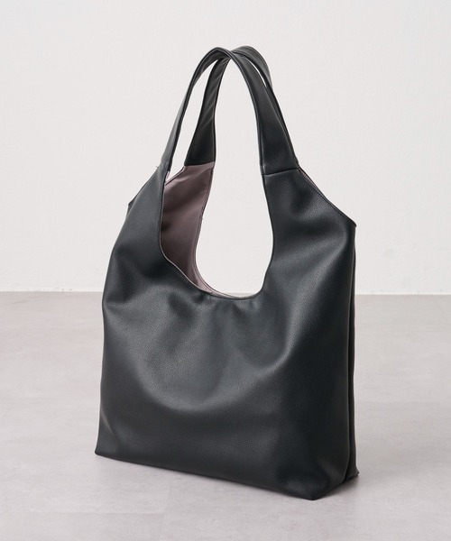 DISCOAT（ディスコート）の「【A4サイズ収納可能/WEB限定】くったりラウンドトートバッグ《通勤・通学に！》（トートバッグ・レディース・ブラック/ライトグレー/ベージュ/グリーン/ブラウン/グレイッシュベージュ/イエロー/シルバー・FREE）」の10枚目の写真