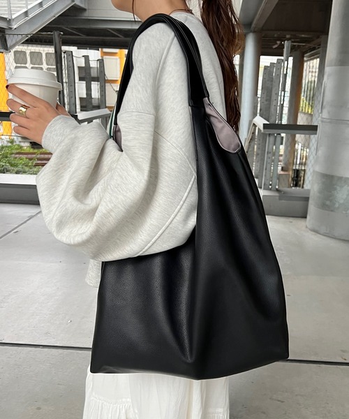 A4サイズ収納可能/WEB限定】くったりラウンドトートバッグ《通勤・通学