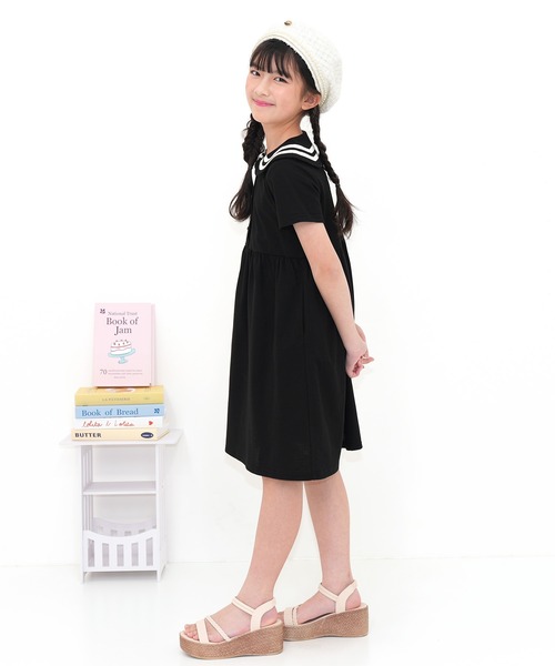 Bee des Bee（ビーデスビー）の「セーラーワンピース（ワンピース・キッズ・ネイビー/アイボリー/チャコール/ライトブルー/ピンク/ブラック・110cm/100cm/120cm/130cm/140cm/150cm）」の11枚目の写真