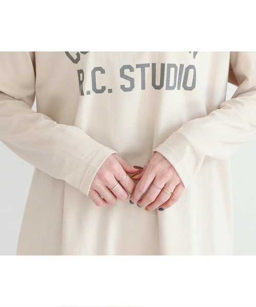 reca(レカ)の「ロゴプリントロンTシャツ(Tシャツ/カットソー・レディース・ベージュ/グレー/アイボリー・FREE)」の20枚目の写真