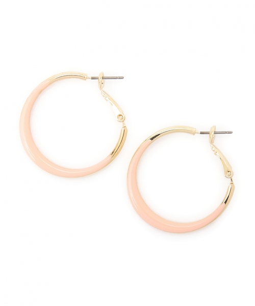 green label relaxing(グリーンレーベルリラクシング)の「GC EPOフープ/ピアス(ピアス(両耳用)・レディース・オフホワイト/ブラック/ライトピンク/ライトブルー・フリー)」の1枚目の写真