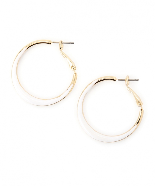 green label relaxing(グリーンレーベルリラクシング)の「GC EPOフープ/ピアス(ピアス(両耳用)・レディース・オフホワイト/ブラック/ライトピンク/ライトブルー・フリー)」の2枚目の写真