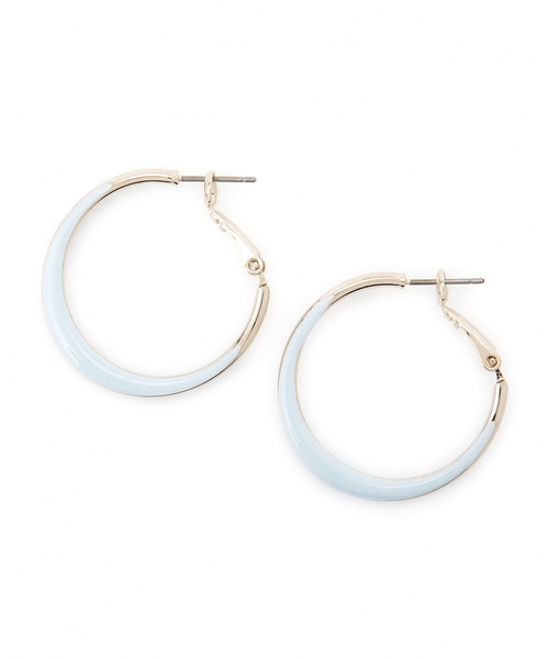 green label relaxing(グリーンレーベルリラクシング)の「GC EPOフープ/ピアス(ピアス(両耳用)・レディース・オフホワイト/ブラック/ライトピンク/ライトブルー・フリー)」の4枚目の写真