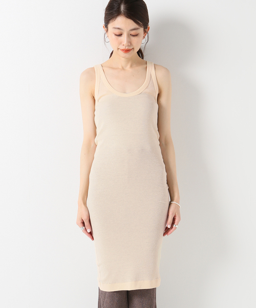 IENA LA BOUCLE(イエナラブークル)の「IENA LA BOUCLE スーピマ強撚テレコロングタンクトップ◆(タンクトップ・レディース・チャコールグレー/イエロー/アイボリー・FREE)」の14枚目の写真