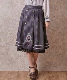 axes femme | ローズカメオ風刺繍スカート(スカート)