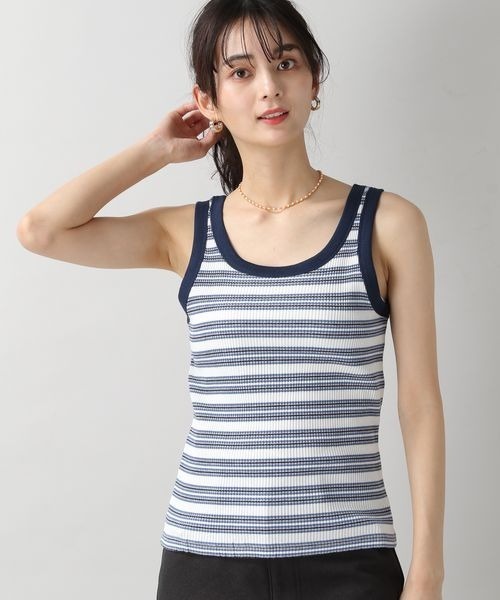 RAGEBLUE（レイジブルー）の「マルチボーダーリブタンク（タンクトップ