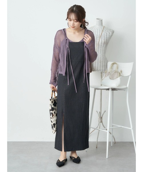 極美品♡エポカ　デニムキャミワンピース　ロングワンピース　デニムワンピース SHIPS any（シップス エニィ）の「SHIPS any: デニムライク