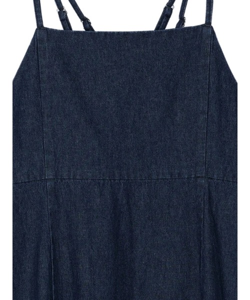 earth music&ecology（アースミュージックアンドエコロジー）の「デニムキャミワンピース（ワンピース・レディース・ブラック/インディゴブルー・FREE）」の10枚目の写真