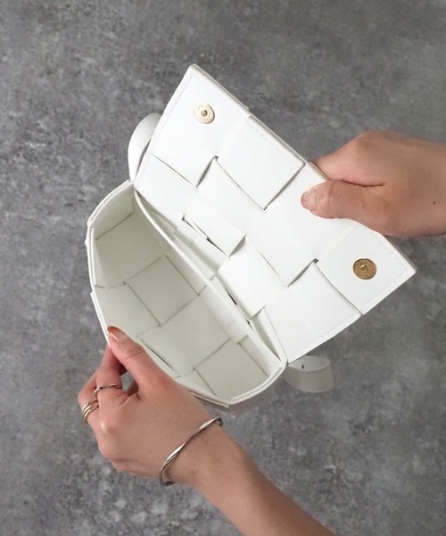 Riberry（リベリー）の「編み込みボディバッグ/カラーボディバッグ（ボディバッグ/ウエストポーチ・レディース・ホワイト/ブラック/ピンク/ライム/グリーン/エメラルド/オレンジ・FREE）」の19枚目の写真