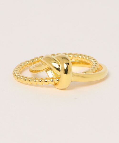 Jenny BY IMMANOEL(ジェニーバイイマノエル)の「2連オーバーラップリング(リング・レディース・シルバー/ゴールド・#12)」の7枚目の写真