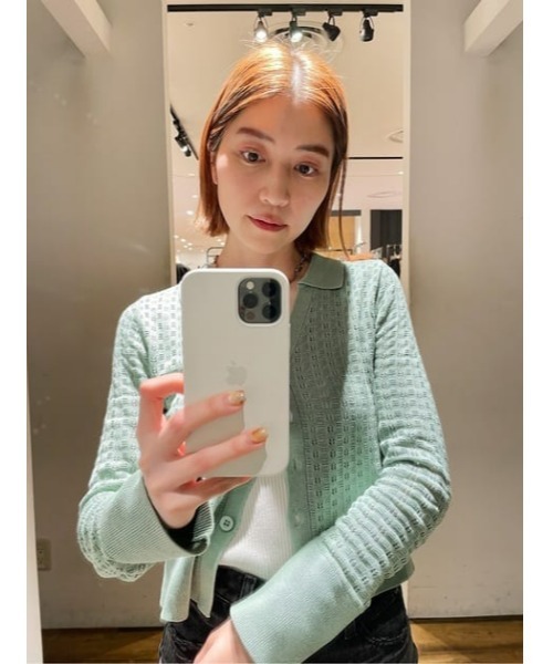 MOUSSY（マウジー）の「LACE POLO カーディガン（カーディガン