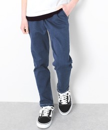 GLAZOS | [テーパード]スーパーストレッチデニム・タックパンツ(デニムパンツ)
