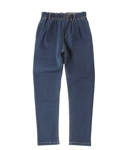 GLAZOS（グラソス）の「[テーパード]スーパーストレッチデニム・タックパンツ（デニムパンツ・キッズ・インディゴブルー/ブルー・130cm/140cm/150cm/160cm/170cm）」の3枚目の写真