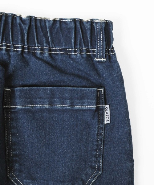 GLAZOS（グラソス）の「[テーパード]スーパーストレッチデニム・タックパンツ（デニムパンツ・キッズ・インディゴブルー/ブルー・130cm/140cm/150cm/160cm/170cm）」の12枚目の写真