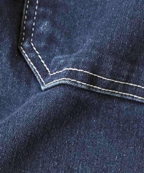 GLAZOS（グラソス）の「[テーパード]スーパーストレッチデニム・タックパンツ（デニムパンツ・キッズ・インディゴブルー/ブルー・130cm/140cm/150cm/160cm/170cm）」の14枚目の写真