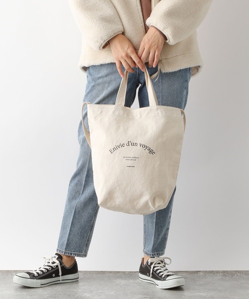 GLOBAL WORK（グローバルワーク）の「シンプル2WAYロゴトート