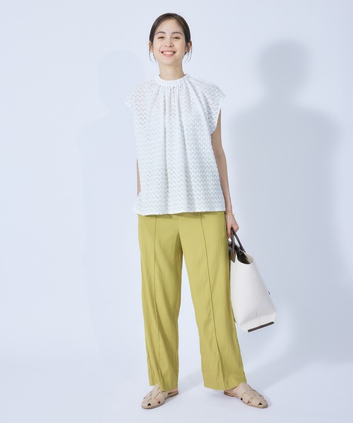 ROPE'（ロペ）の「ドロストイージーワイドパンツ（その他パンツ・レディース・ブラック/グリーン/カーキ/ピンク・36/38）」の5枚目の写真