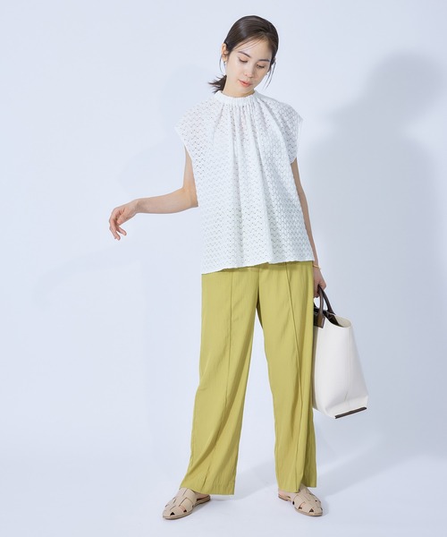 ROPE'（ロペ）の「ドロストイージーワイドパンツ（その他パンツ・レディース・ブラック/グリーン/カーキ/ピンク・36/38）」の7枚目の写真