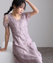 結婚式 パーティー ドレス マーメイド ミモレ丈&袖あり 大きいサイズ フォーマル オケージョンドレス お呼ばれ 二次会 成人式 同窓会 謝恩会 20代 30代