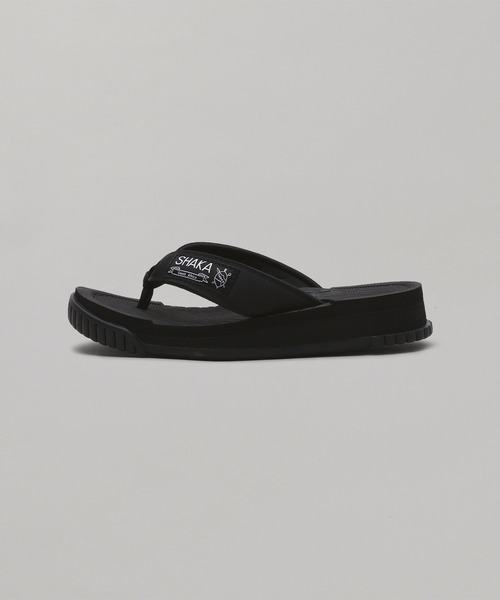 SHAKA(シャカ)の「SHAKA LAWN SLIDE 433197(サンダル・レディース・ブラック/ベージュ・24㎝/23㎝)」の1枚目の写真