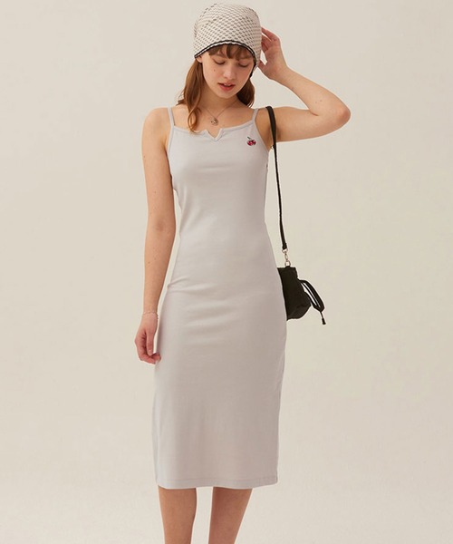 KIRSH（キルシー）の「KIRSH SMALL CHERRY SLEEVELESS DRESS LS スモールチェリースリーブレスドレス（ワンピース・レディース・ブラック/アイボリー・ONE SIZE）」の7枚目の写真