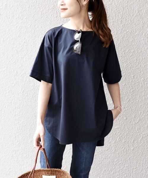 SHIPS(シップス)の「*バックスリットデザイントップス◆(Tシャツ/カットソー・レディース・オフホワイト/ブラック/ライム/ネイビー/ブルー系・ONE SIZE)」の13枚目の写真