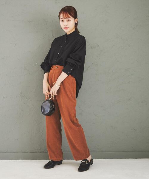 coen（コーエン）の「女性らしいレイヤードが楽しめる。フリルカラーピンタックシャツ#（シャツ/ブラウス・レディース・ライトブルー/オレンジ/その他2/ケリー/ブラック/ホワイト/その他1・L/M）」の16枚目の写真