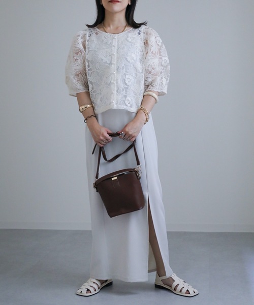 ap retro（アプレトロ）の「刺繍オーガンジーカーディガン（カーディガン/ボレロ・レディース・アイボリー/ブラック・FREE）」の21枚目の写真