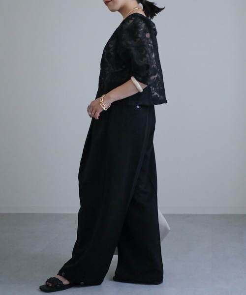 刺繍オーガンジーカーディガン（カーディガン/ボレロ）｜ap