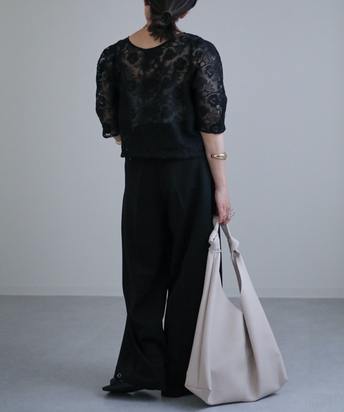 ap retro（アプレトロ）の「刺繍オーガンジーカーディガン（カーディガン/ボレロ・レディース・アイボリー/ブラック・FREE）」の8枚目の写真