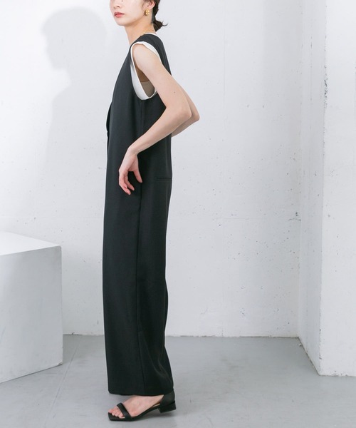 KBF(ケイビーエフ)の「ラップサロペット(サロペット/オーバーオール・レディース・ブラック/ベージュ・38/36)」の11枚目の写真