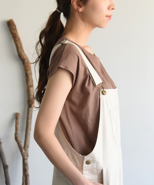 sango(sango)の「コットンフレンチスリーブTシャツ(Tシャツ/カットソー・レディース・ブラック/ベージュ/ブラウン/アイボリー・FREE)」の17枚目の写真