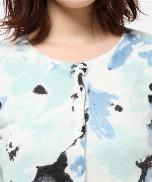 OUTLET(アウトレット)の「【DouDou】花柄プリントアンゴラカーディガン(カーディガン/ボレロ・レディース・ブルー/ピンク・FREE)」の6枚目の写真