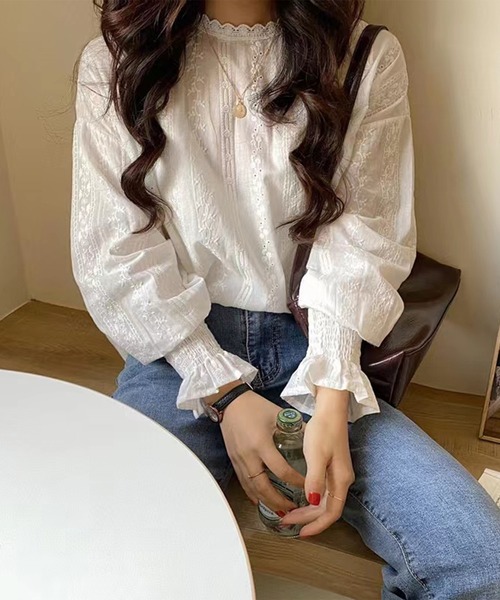 AsRiRe（アスリレイ）の「【AsRiRe】レースブラウス（シャツ/ブラウス・レディース・ホワイト・M）」の9枚目の写真