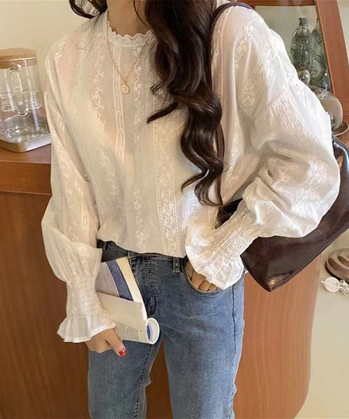 AsRiRe（アスリレイ）の「【AsRiRe】レースブラウス（シャツ/ブラウス・レディース・ホワイト・M）」の18枚目の写真