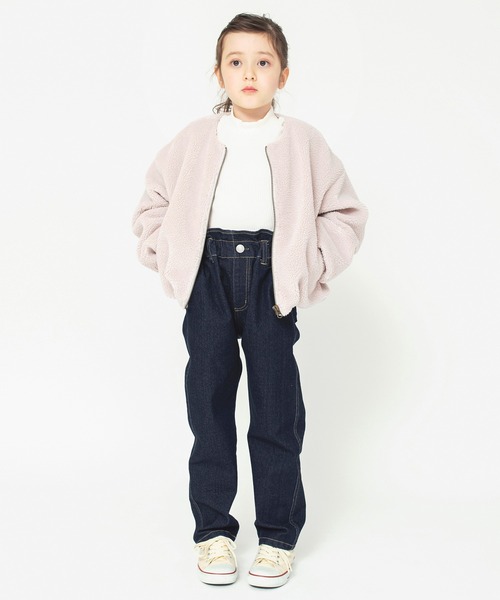 BRANSHES(ブランシェス)の「ノーカラーボアブルゾン(ノーカラージャケット・キッズ・チャコールグレー/ブラウン/ピンク/アイボリー・110cm/100cm/120cm/130cm/140cm/150cm/160cm/90cm)」の17枚目の写真