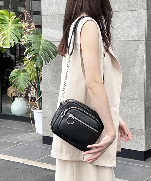 one way（ワンウェイ）の「テーラーサイドスリットベスト/セットアップ対応（ベスト・レディース・ブラック/ベージュ・FREE）」の5枚目の写真